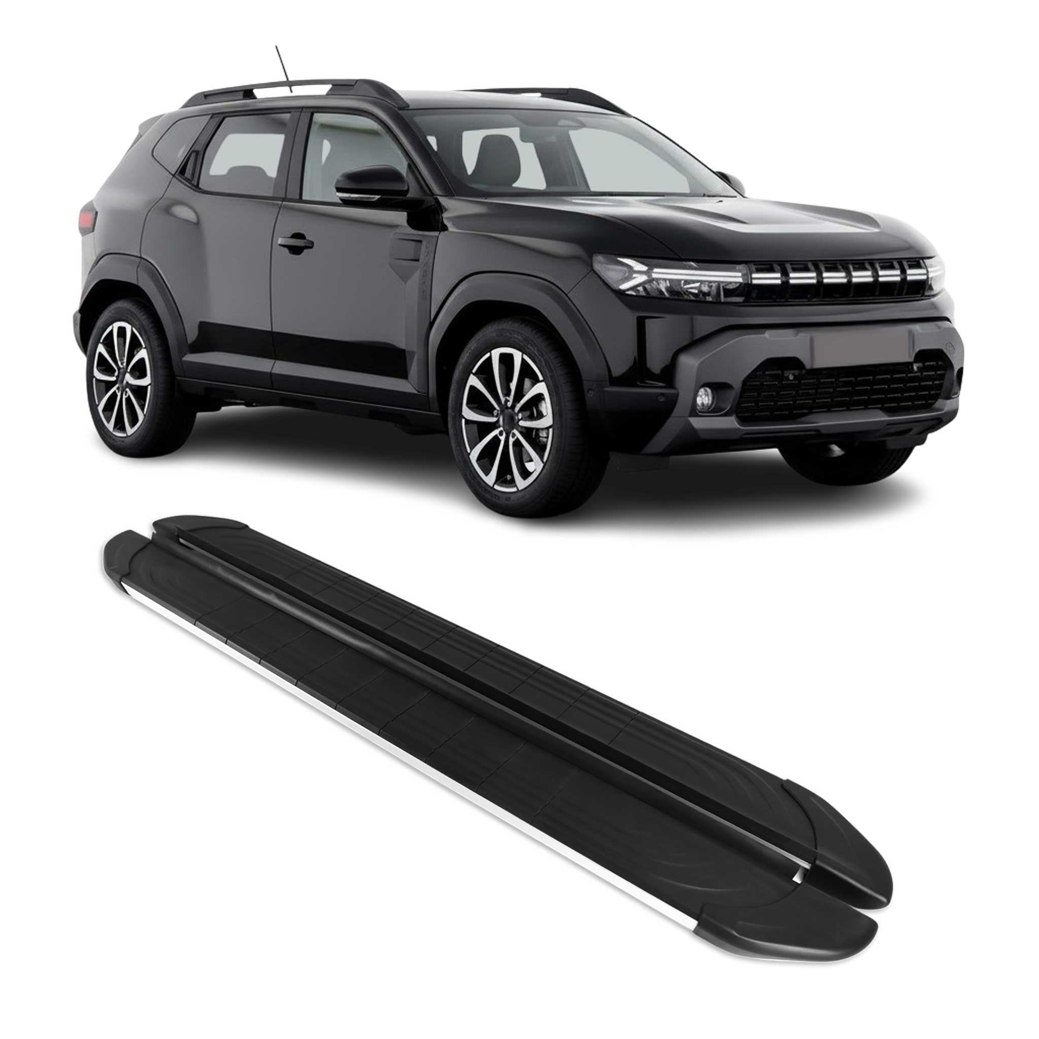 Seitenschweller Trittbretter für Renault Duster / Dacia Duster 2024-2026 Schwarz