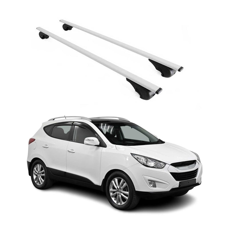 Dachträger Grundtäger für Hyundai ix35 2010-2015 75kg Silber Metall 2 tlg