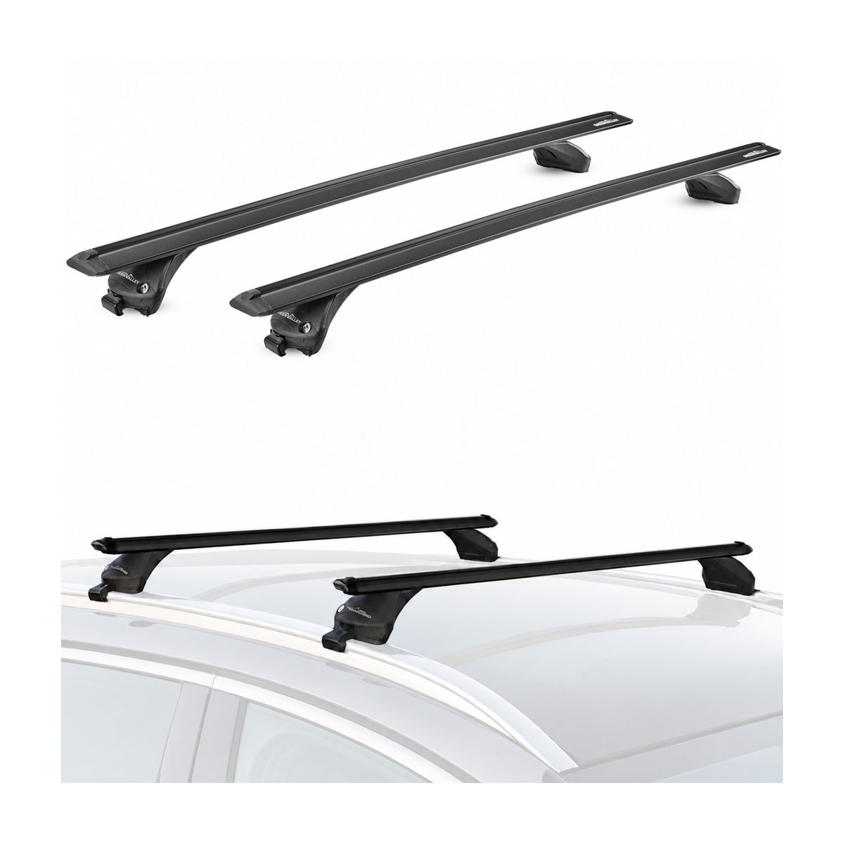 Green Valley Quick Dachträger für Audi A3 Sportback 2012-2020 Aluminium Schwarz