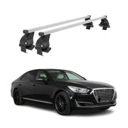Menabo Dachträger Grundtäger für Genesis G90 2016-2019 50kg Stahl Silber 2 tlg