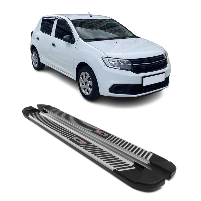 Trittbretter Seitenbretter Seitenschweller für Dacia Sandero 2012-20 Alu Schwarz
