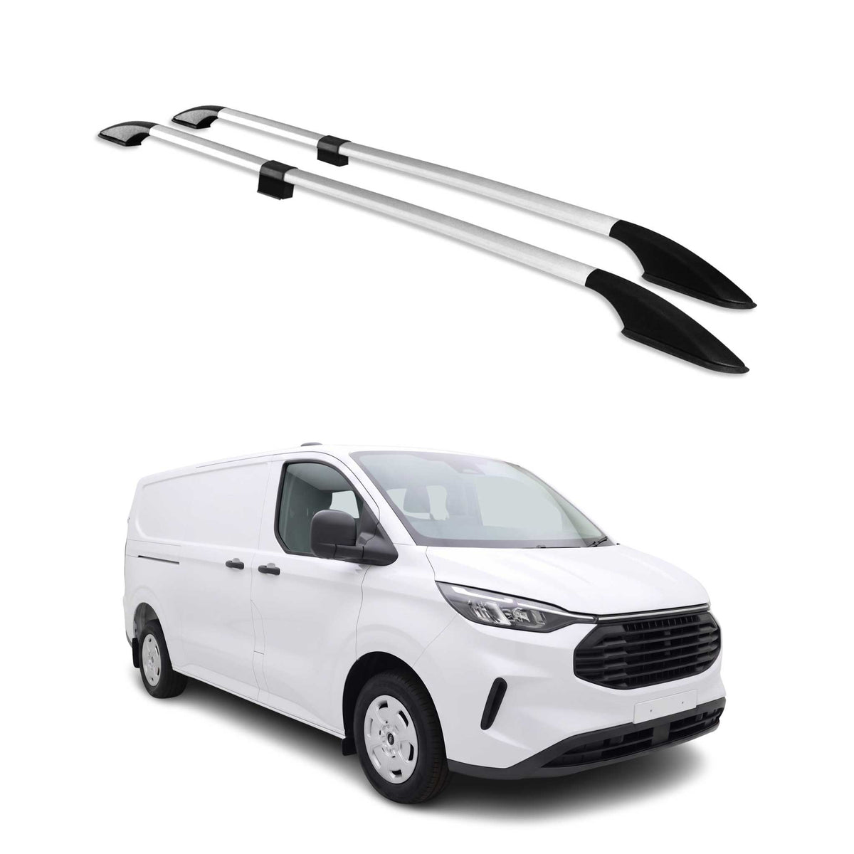 Dachreling Relingträger für Ford Tourneo Custom II 2023-2026 L2 Aluminium Grau