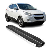 Seitenschweller Seitenbretter Trittbretter für Hyundai ix35 2010-15 Alu Schwarz