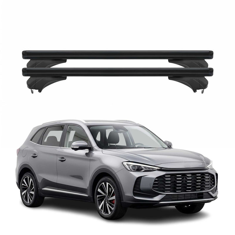 Menabo Dachträger Grundtäger für MG ZS II 2024-2025 Aluminium Schwarz 2 tlg