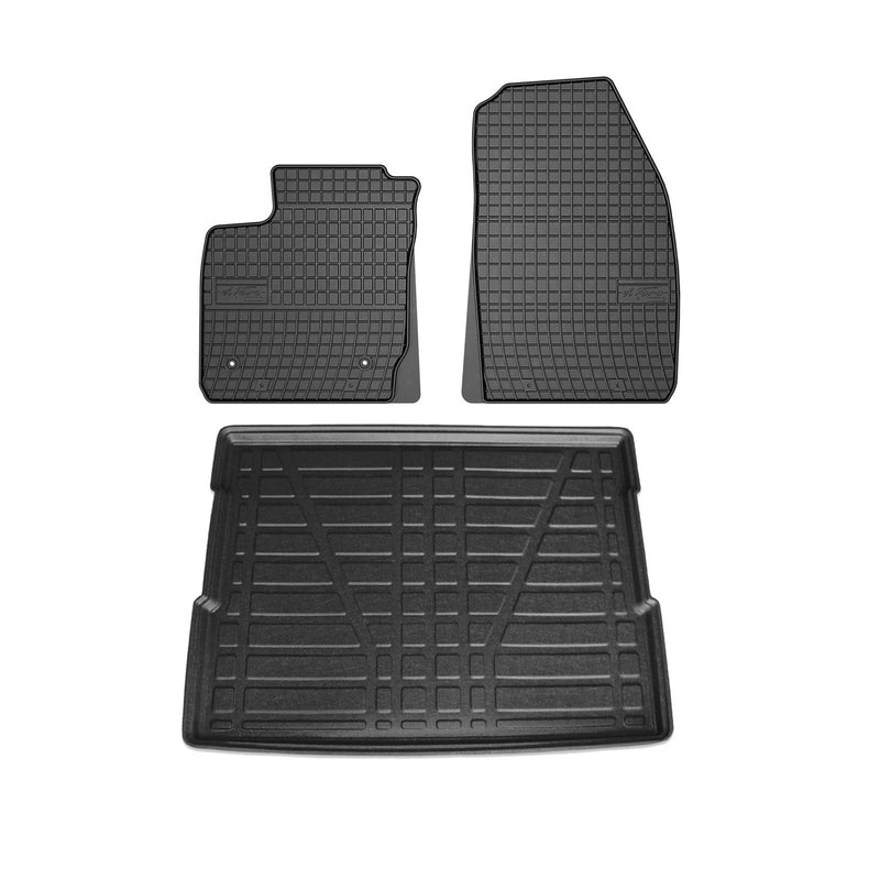 Fußmatten & Kofferraumwanne Set für Ford Tourneo Courier 2014-2024 Gummi 3x