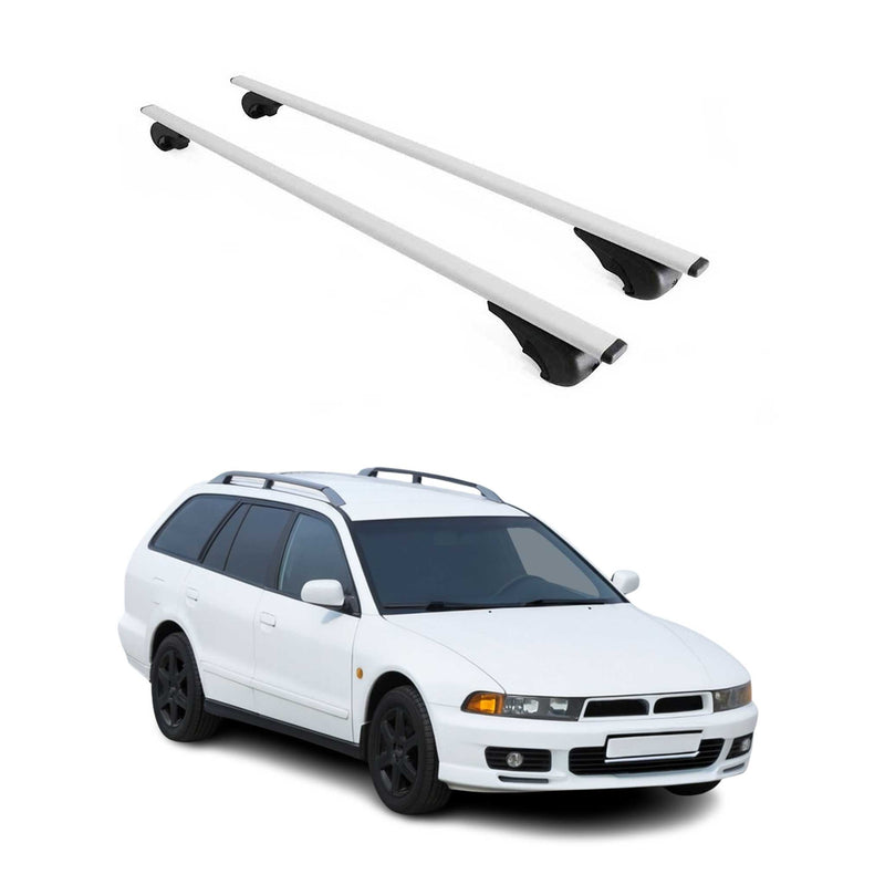Dachträger Gepäckträger für Mitsubishi Galant Kombi 1997-2005 Metall Grau
