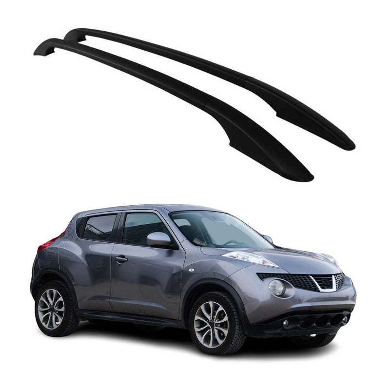 Aluminium Dachreling Relingträger für Nissan Juke 2010-2020 Schwarz 2x
