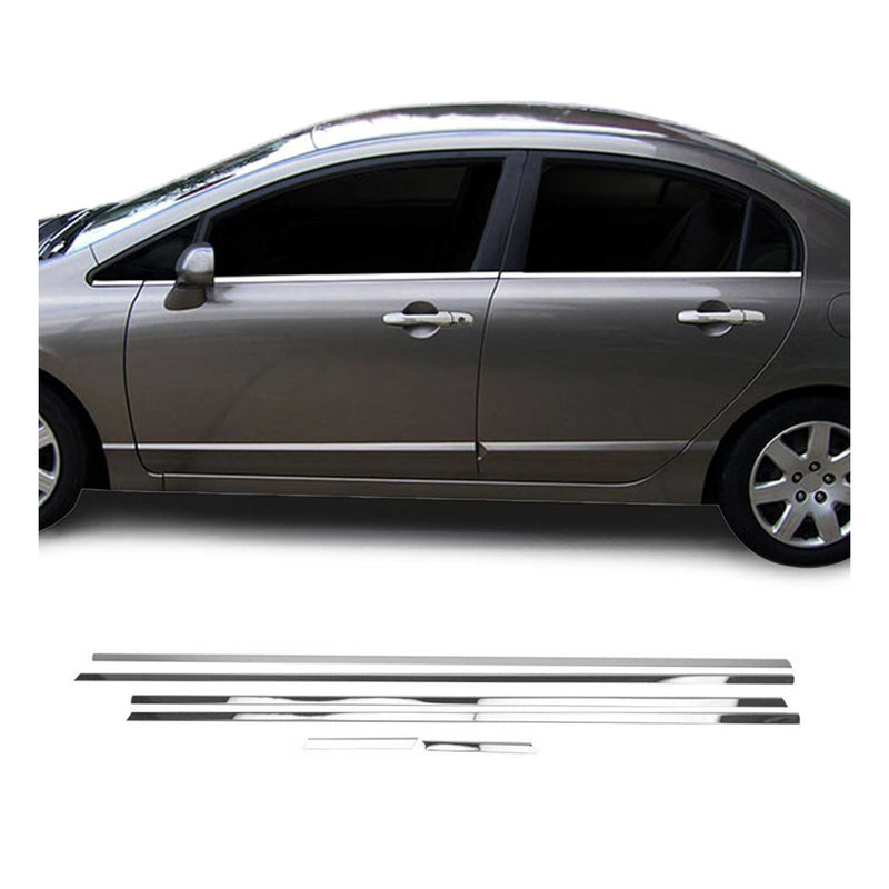 Fensterleisten Zierleisten für Honda Civic 2006-2011 Edelstahl Chrom 6tlg