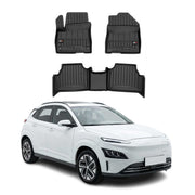 OMAC Gummi Fußmatten für Hyundai Kona Electric mk1 2018-2023 Premium TPE Schwarz