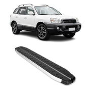 Seitenbretter Trittbretter für Hyundai Santa Fe I 2001-2006 Aluminium Schwarz