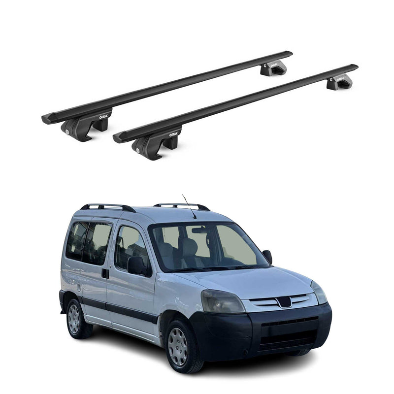 Dachträger Grundtäger für Peugeot Partner mk1 2002-2008 FL 90kg Alu Schwarz ABE