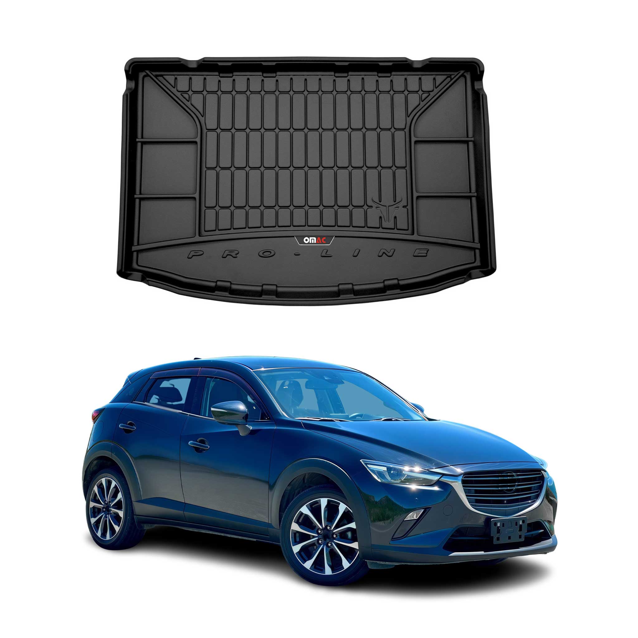 OMAC Gummi Kofferraumwanne für Mazda CX-3 2015-2021 Untere TPE Laderaumwanne