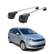 Dachträger Grundträger für VW Sharan II 2010-2023 Aluminium 75kg Grau 2tlg