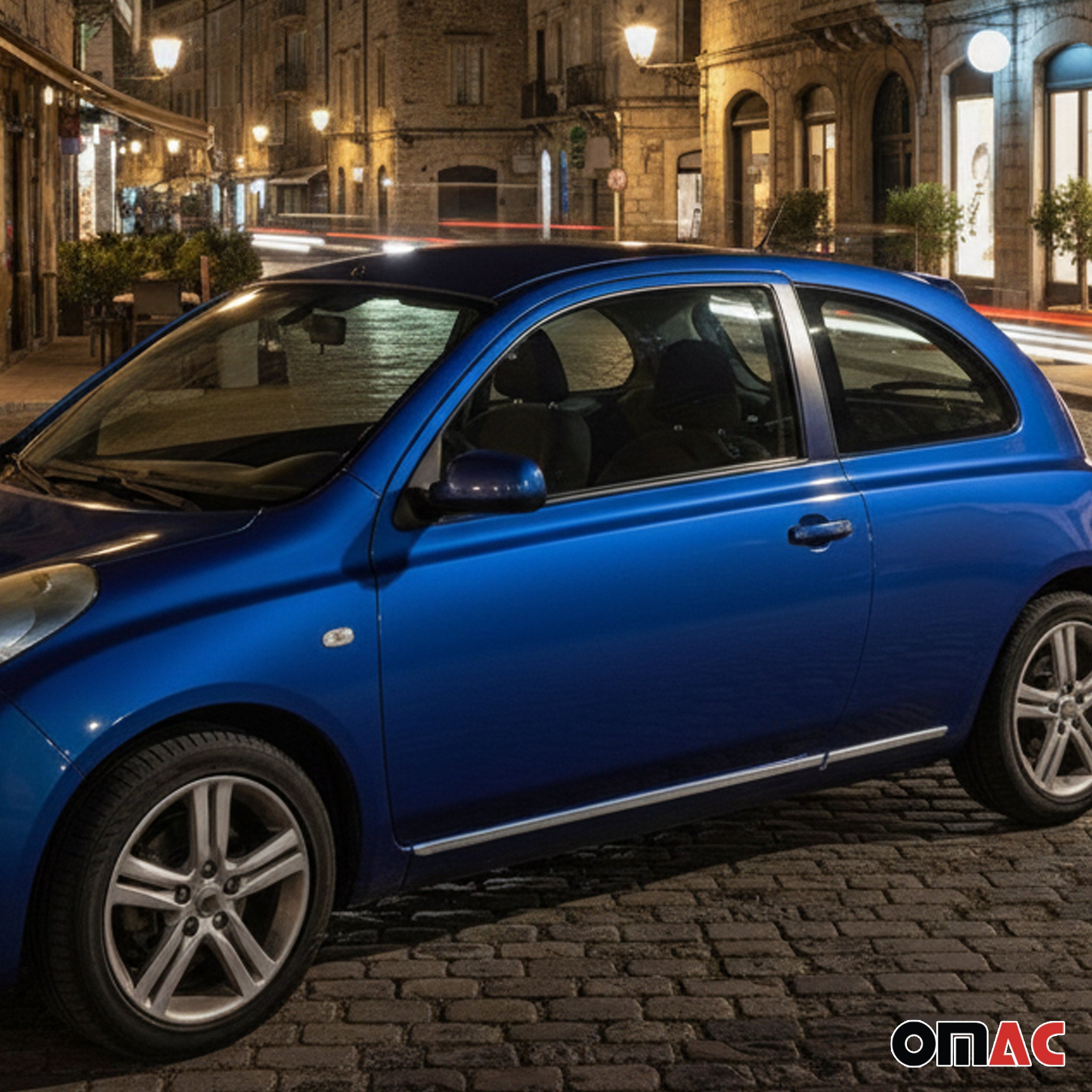 Seitentürleiste Türleisten Türschutzleiste für Nissan Micra 3 2003-2010 Chrom 2x