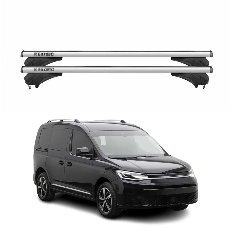 Menabo Dachträger Grundtäger für VW Caddy SB 2021-2025 Aluminium Silber 2 tlg