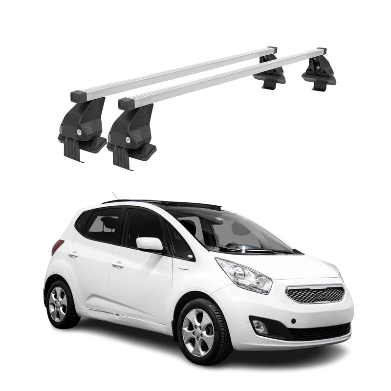 Menabo Dachträger Grundtäger für Kia Venga 2010-2014 50kg Stahl Silber 2 tlg