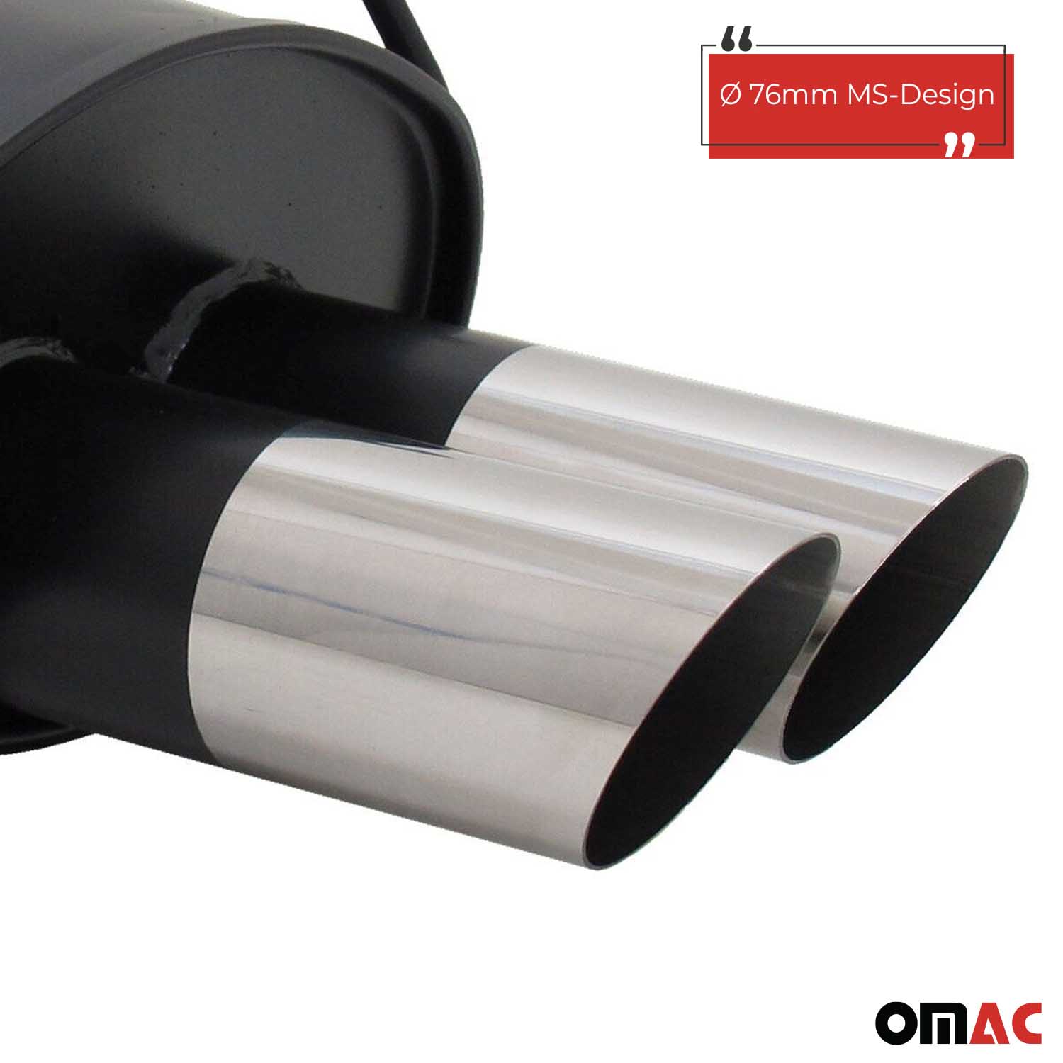 Novus Sportauspuff für Renault Clio 3 2x76mm MS-Design Endschalldämpfer