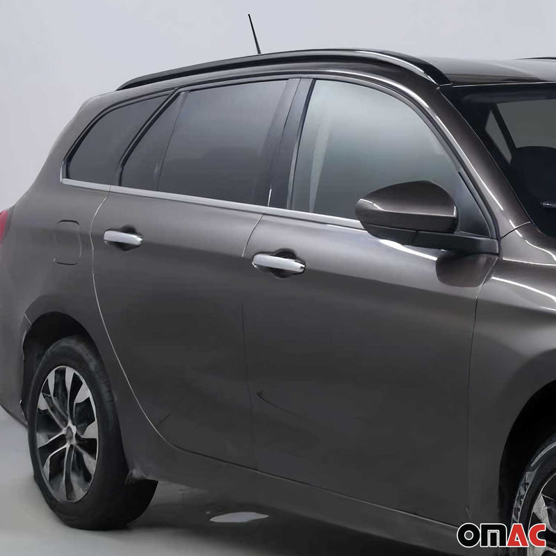 Fensterleisten Zierleisten für Fiat Tipo Kombi 2015-2025 Edelstahl Chrom 6tlg
