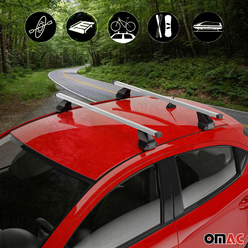 Menabo Dachträger Grundtäger für Citroen C4 Picasso 2006-2013 75kg Stahl Grau 2x