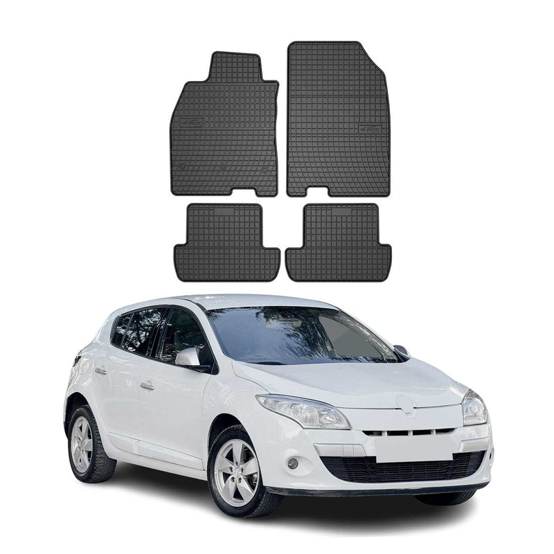 OMAC Gummi Fußmatten für Renault Megane 2008-2015 Automatten Gummi Schwarz 4tlg