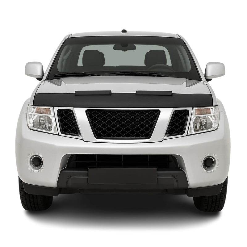 Haubenbra Steinschlagschutz Bonnet Bra für Nissan Navara D40 Schwarz Halb