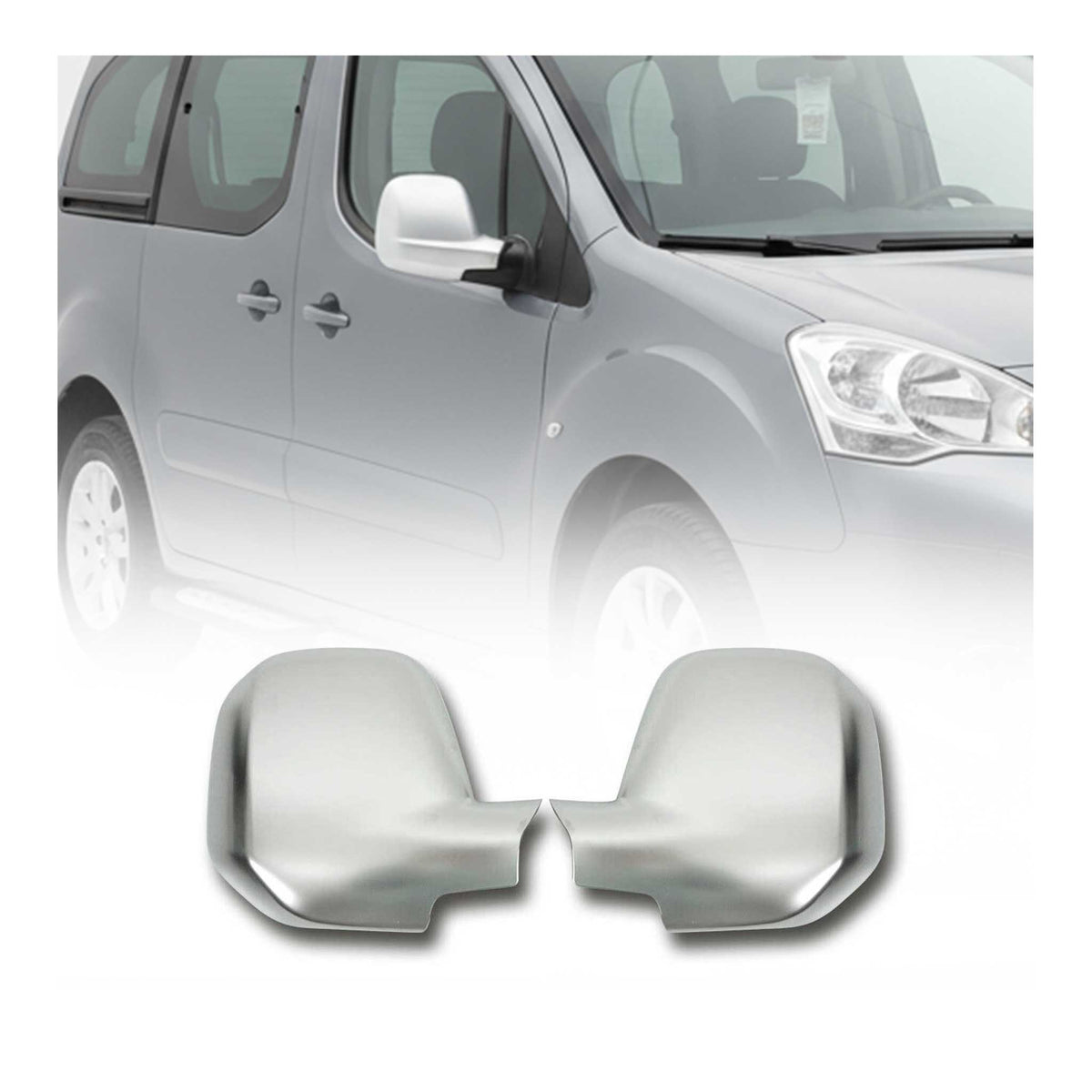Spiegelkappen Spiegelabdeckung für Citroen Berlingo 2008-2012 Chrom ABS Matt