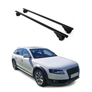Dachträger Grundtäger für Audi A4 Allroad B8 2009-2015 75kg Metall Schwarz 2 tlg