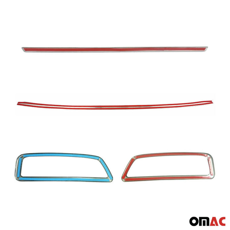 Heckklappe Kofferraumleiste Auspuffrahmen für Peugeot 3008 2016-2024 Chrom Satz