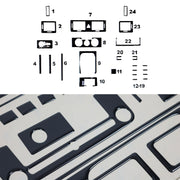 Innenraum Dekor Cockpit für Skoda Fabia 1999-2007 2 Piano Schwarz Optik 24tlg