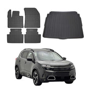Fußmatten & Kofferraumwanne Set für Citroen C5 Aircross 2018-2025 Untere Gummi