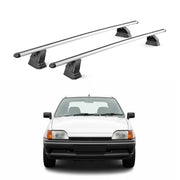 Alu Dachträger für Ford Fiesta III 1989-1997 3-Tür TÜV Abschließbar 2tlg Silber