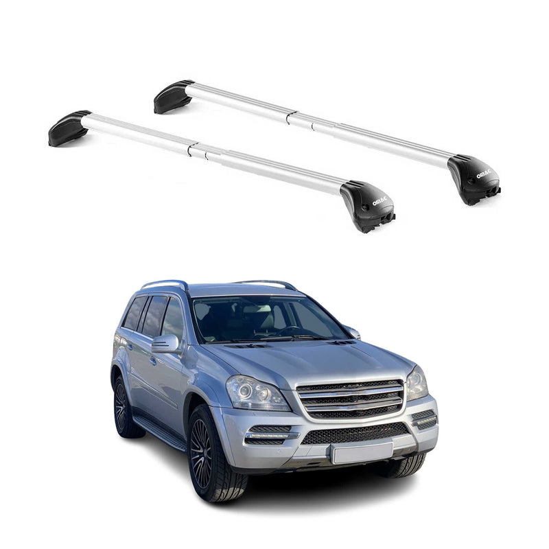 Dachträger Grundtäger für Mercedes GL Klasse X164 2006-2012 100kg Alu Silber ABE