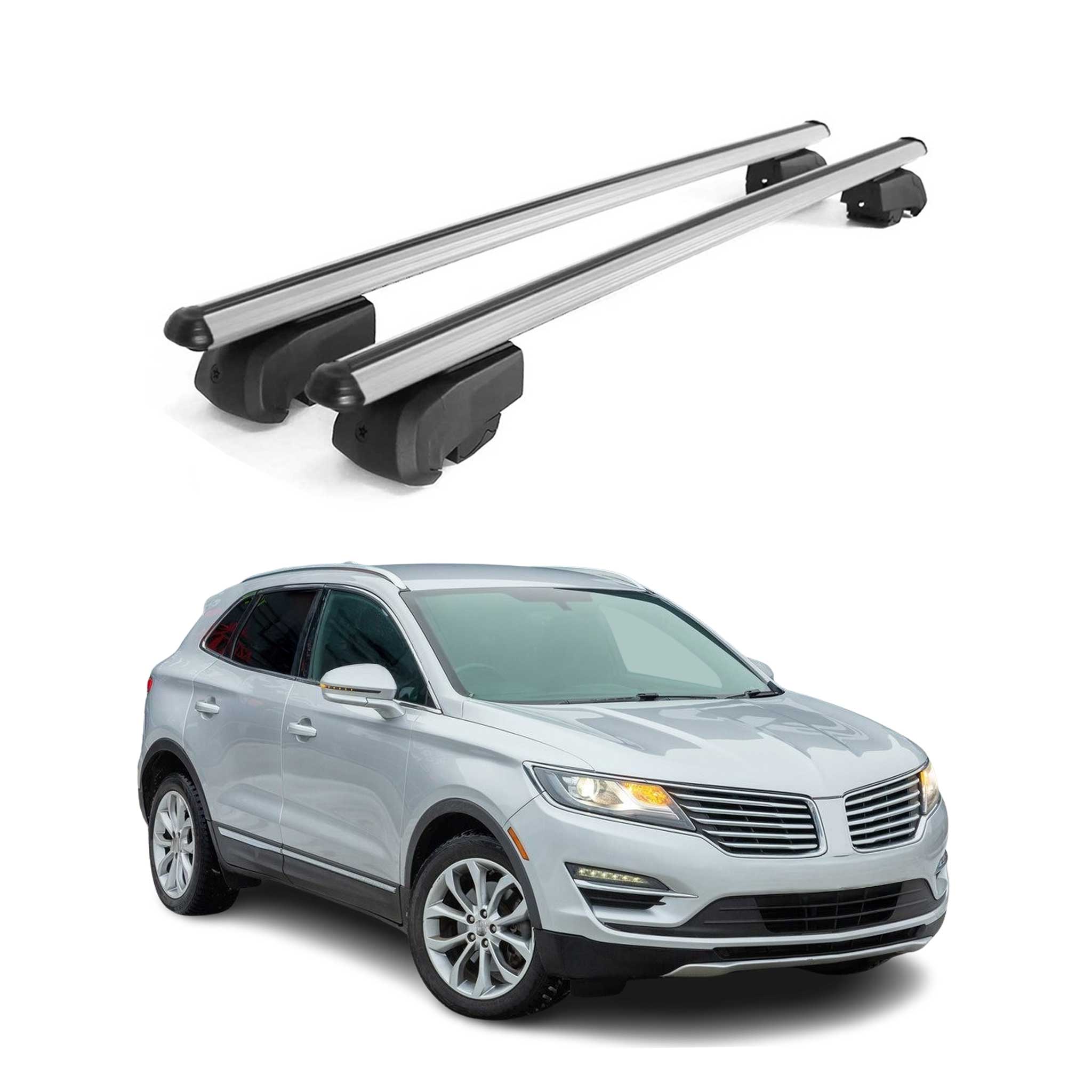 Dachträger Gepäckträger für Lincoln MKC 2015-2019 Querträger ABE Alu Silber
