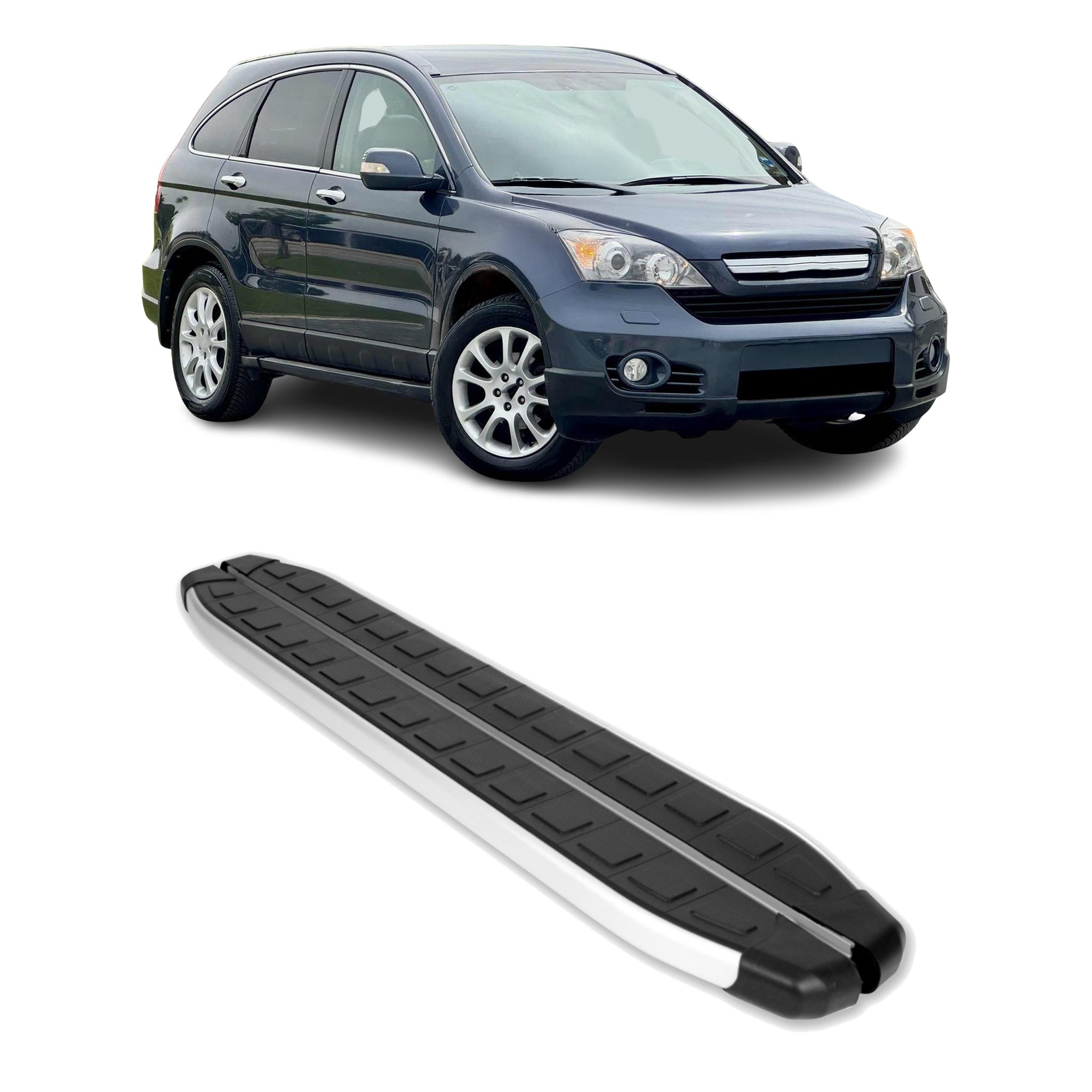 Seitenbretter Trittbretter für Honda CR-V III 2007-2012 Aluminium Schwarz