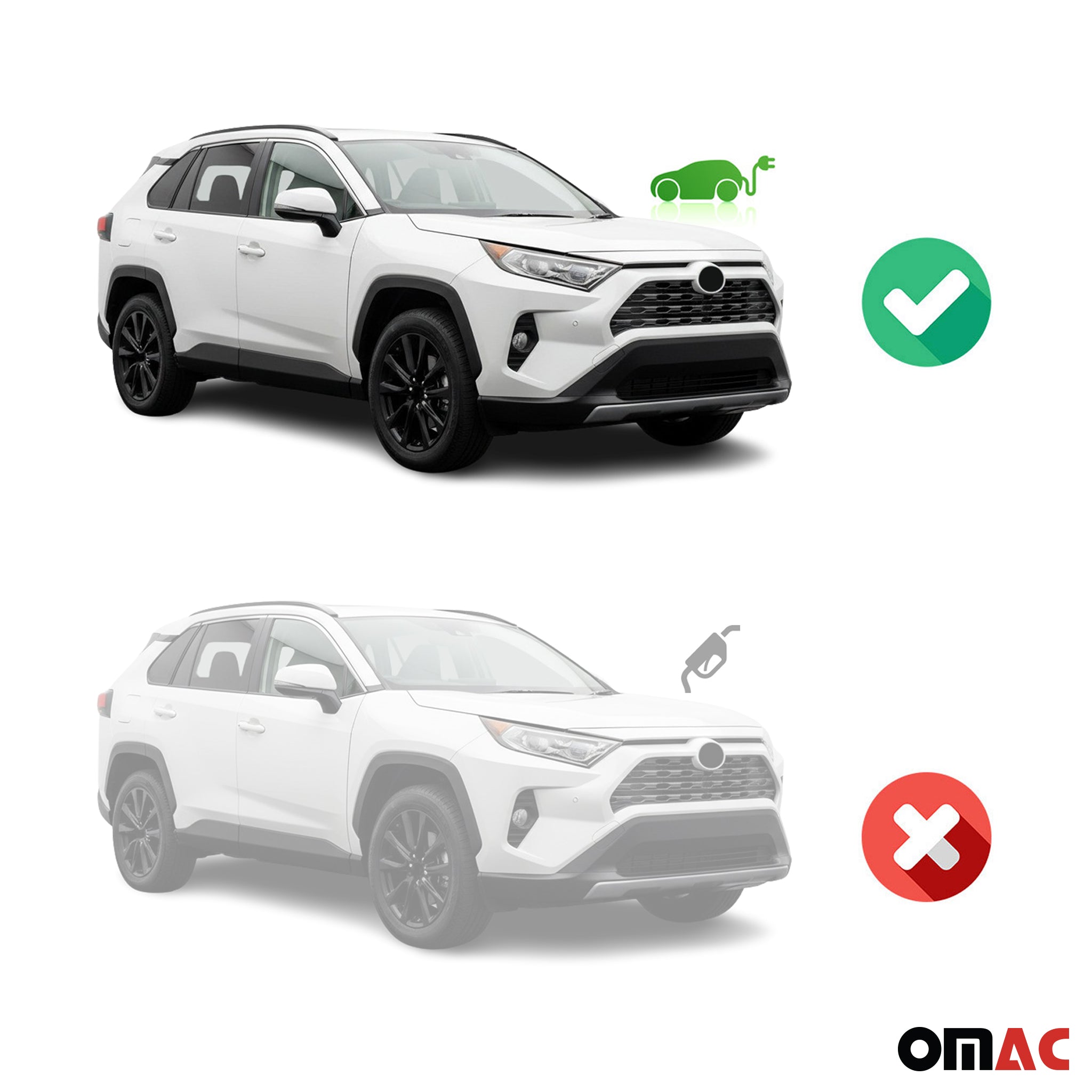 Trittbretter Seitenschweller für Toyota RAV4 V 2019-2025 Hybrid Schwarz Alu 2x