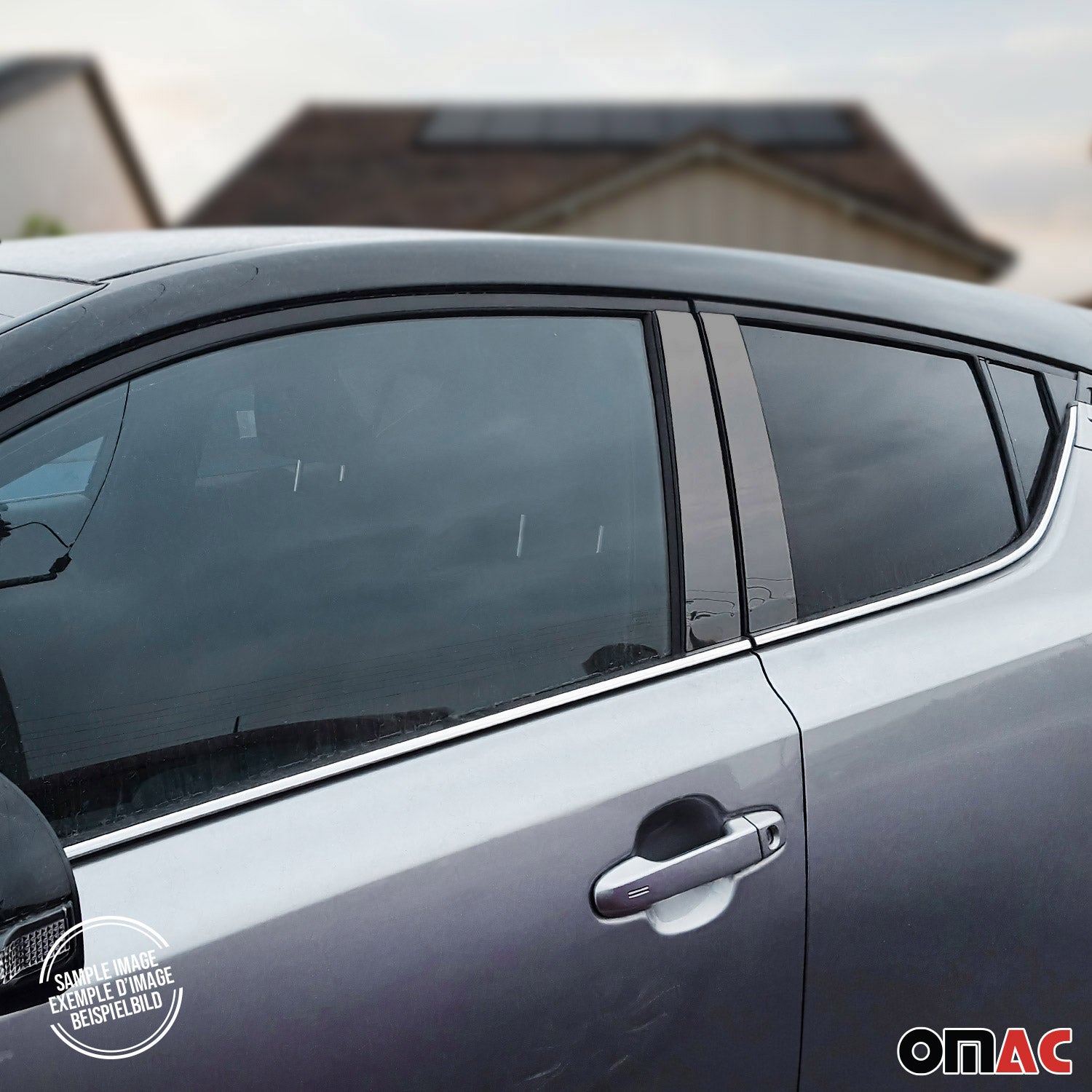 B-Säule Türsäulen Verkleidung für Toyota RAV4 2013-2018 Edelstahl Dunkel 4tlg