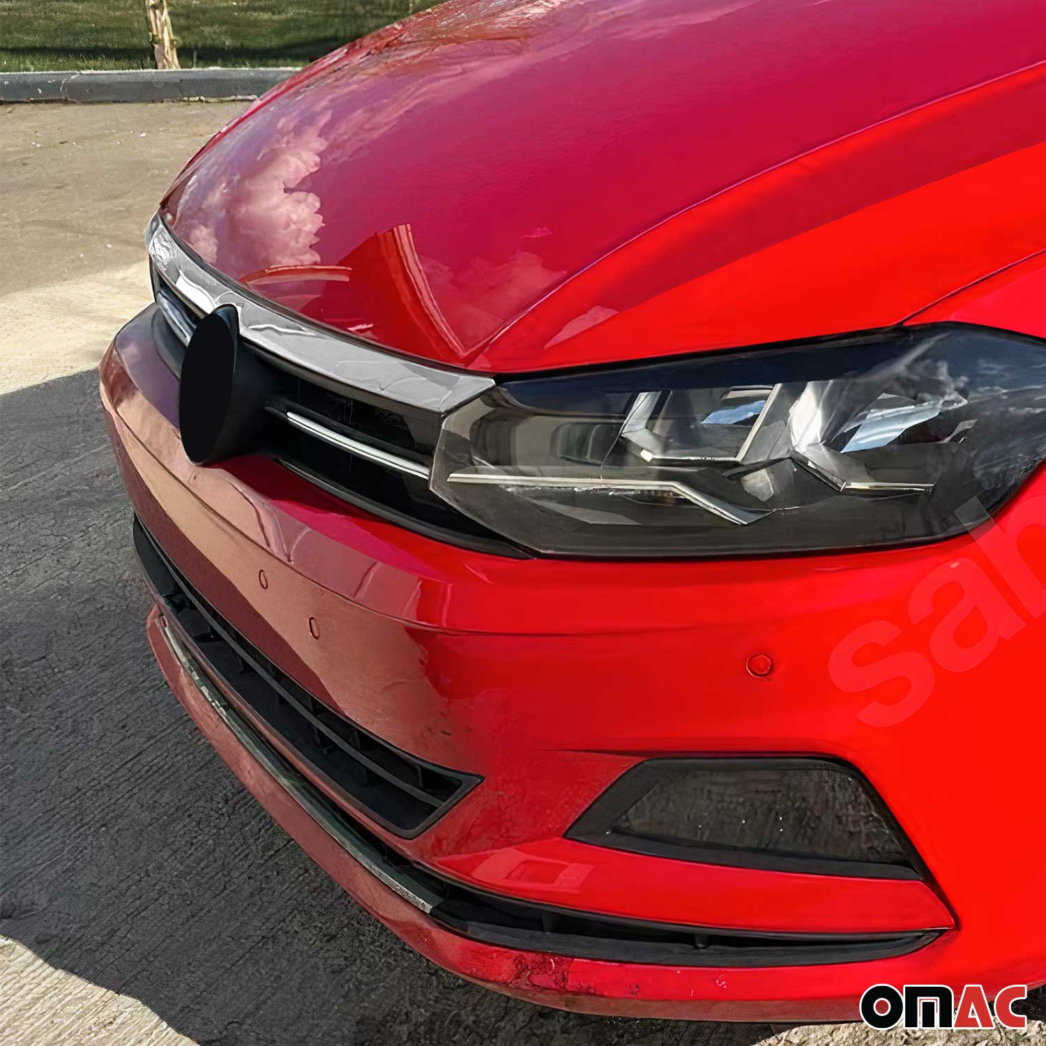 Kühlergrill Leisten Grillleisten für VW Polo 2017-2021 obere Edelstahl Chrom