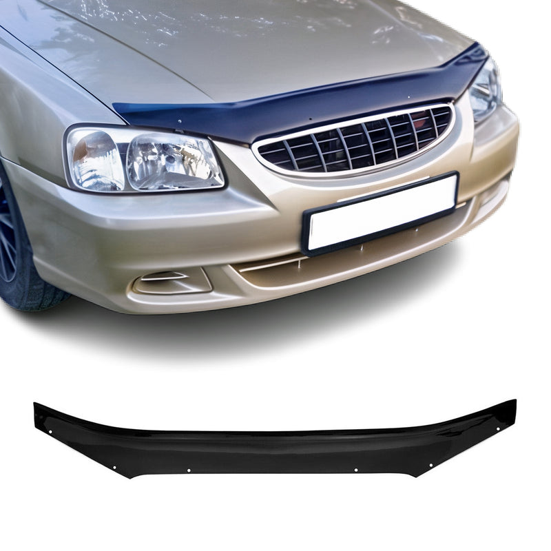 Motorhaube Deflektor Insektenschutz für Hyundai Accent 2000-2012 Dunkel