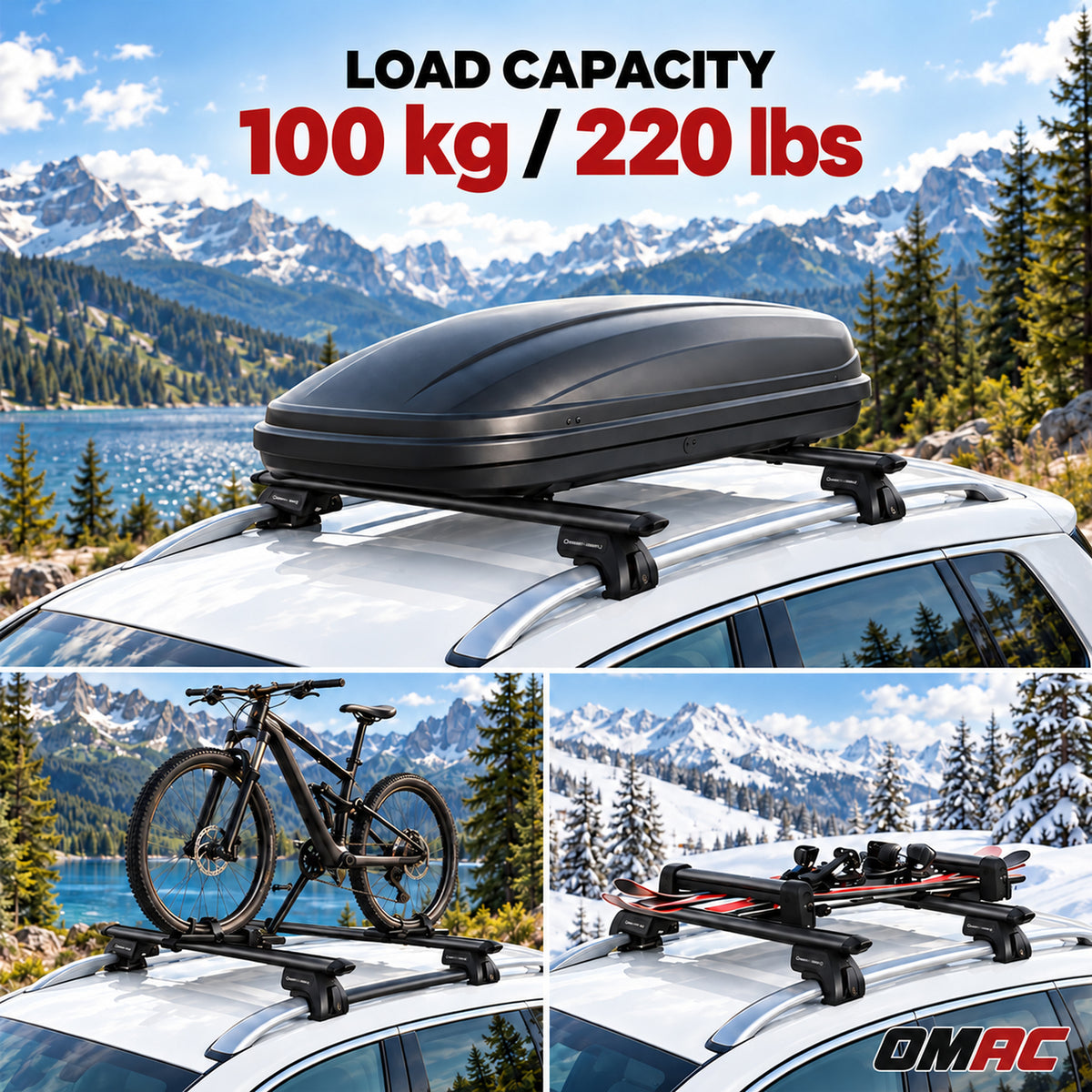 Green Valley Trek Dachträger für Ssangyong Kyron 2005-2011 Aluminium Schwarz