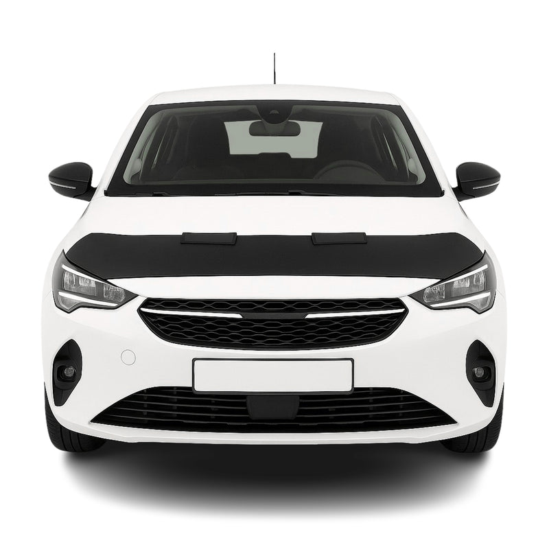 Haubenbra Steinschlagschutz Bonnet Bra für Opel Corsa F 2019-2025 Schwarz Halb