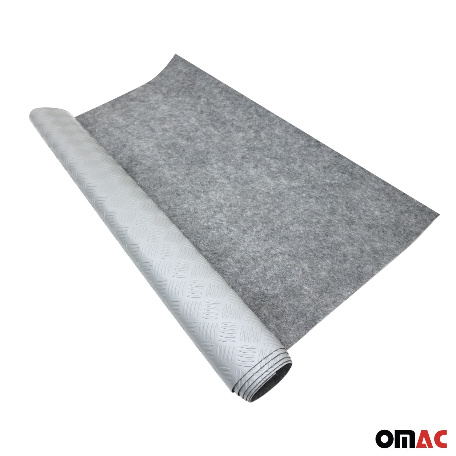 Antirutschmatte Gumimatte Bodenbelag Riffelblech Optik 500 x 200 cm Grau