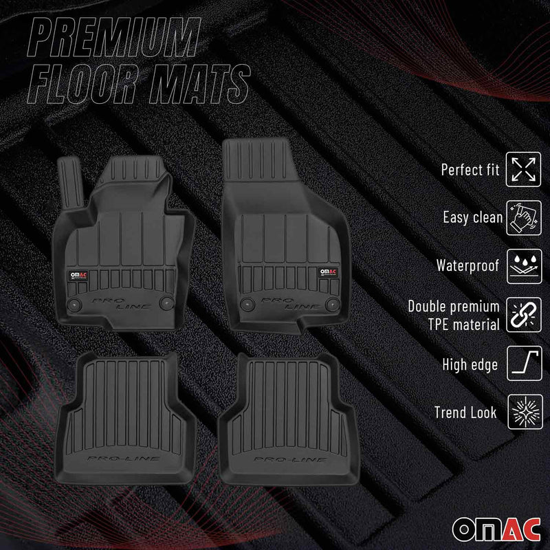 OMAC Gummi Fußmatten für VW Tiguan 2007-2016 Premium TPE 3D Automatten 4tlg