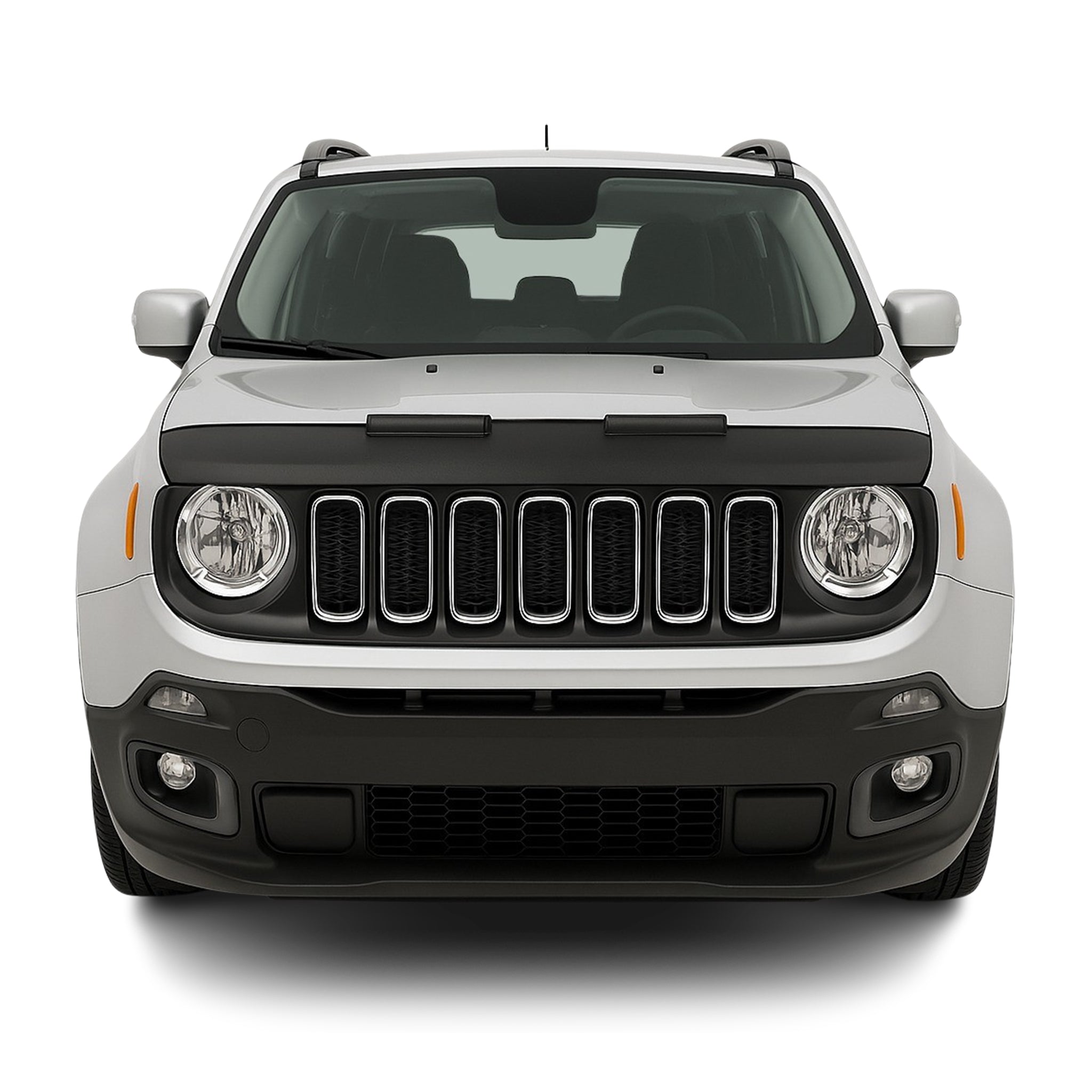 Haubenbra Steinschlagschutz Bonnet Bra für Jeep Renegade 2014-2024 Schwarz Halb