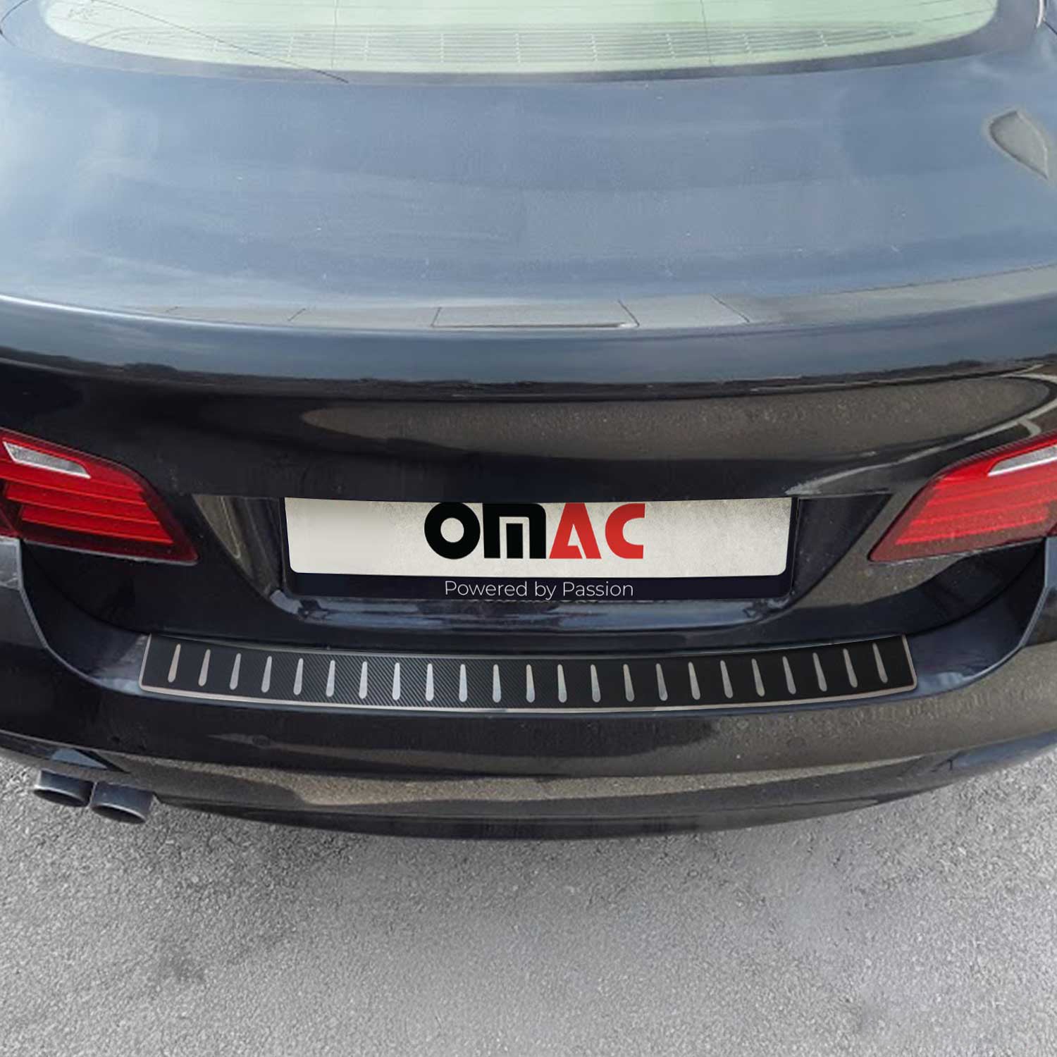 Ladekantenschutz Stoßstange für BMW 5er F11 Touring 2009-17 Chrom carbon foliert