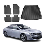 Fußmatten & Kofferraumwanne Set für Peugeot 508 Stufenheck 2018-2025 Gummi 5x
