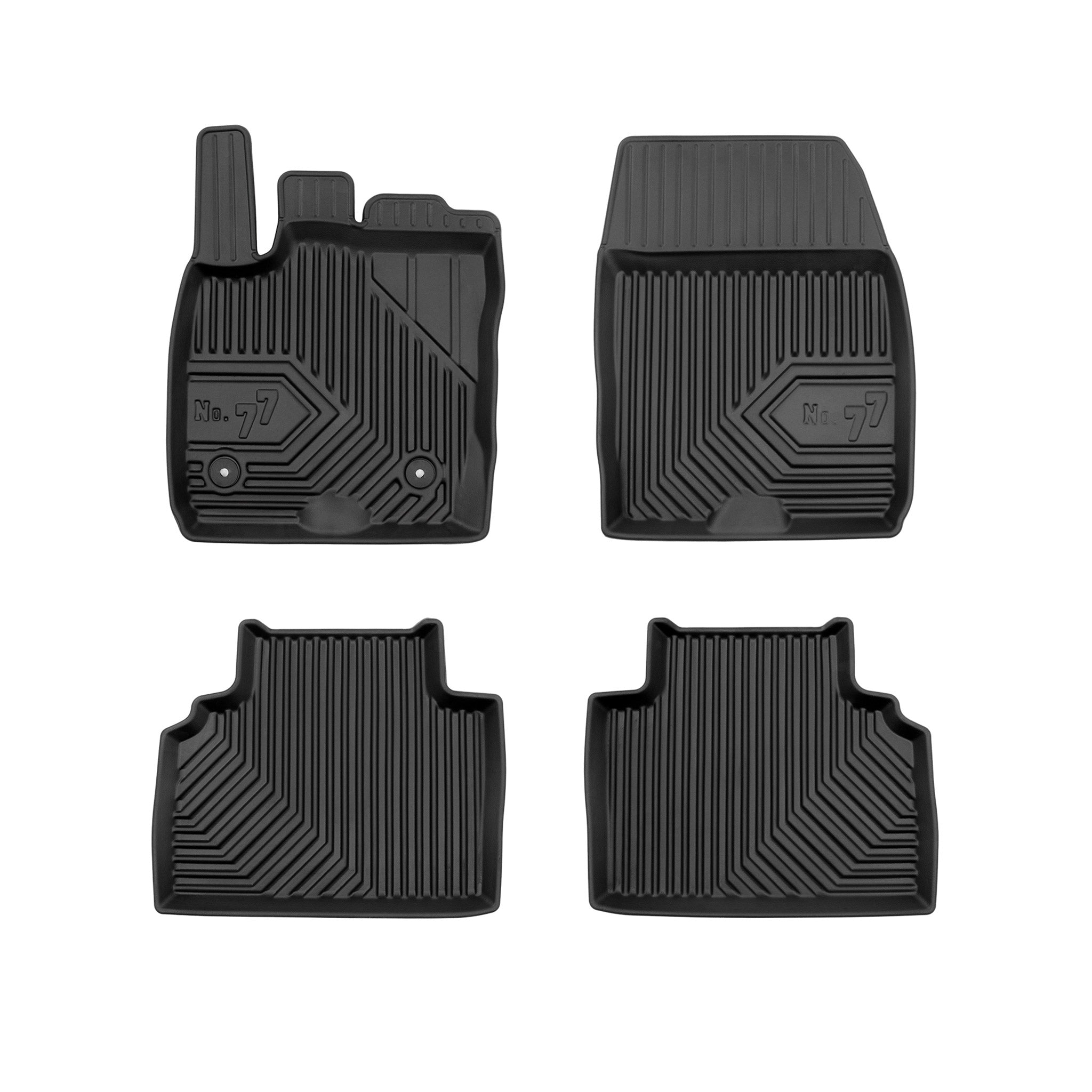 Fußmatten Gummimatten für Ford Tourneo Courier 2014-2023 TPE Schwarz 4 teile