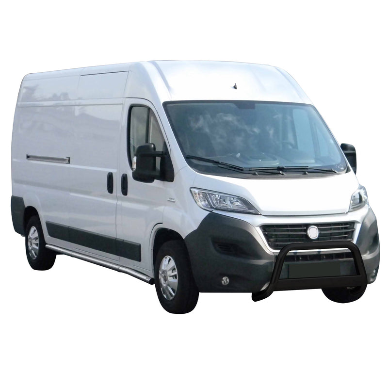 Frontbügel Frontschutzbügel für Fiat Ducato 2014-2020 Schwarz Edelstahl ø63 mm