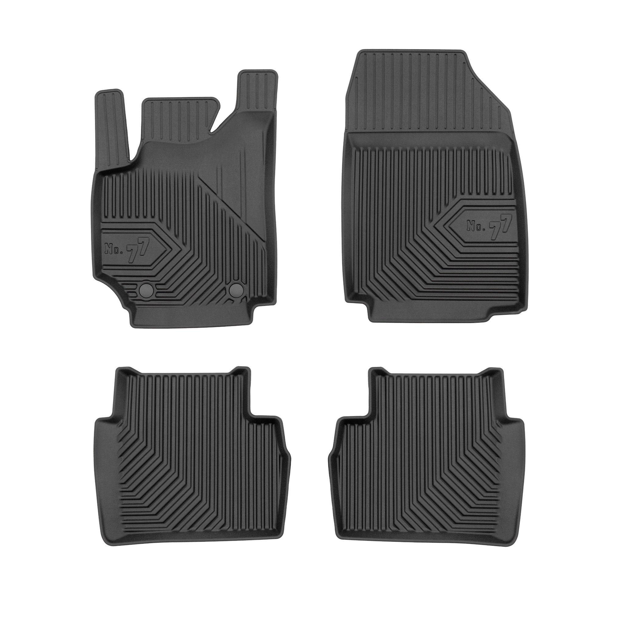 Fußmatten Gummimatten No.77 für Fiat Croma 2005-2011 TPE Gummi Schwarz 4 tlg