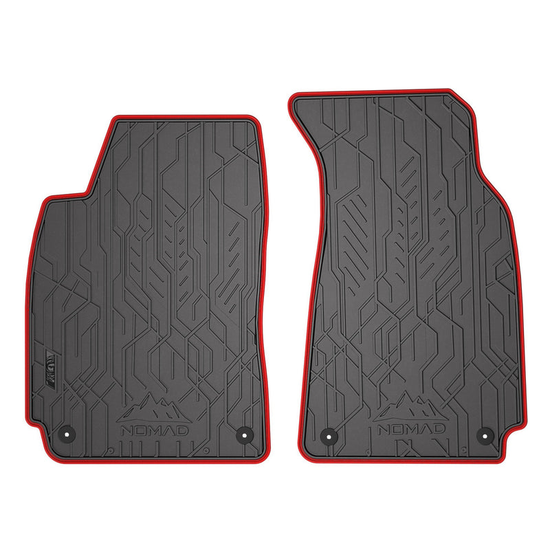 Fußmatten Gummimatten für VW Passat B5 1996-2005 1.Reihe Schwarz Rot 2 tlg