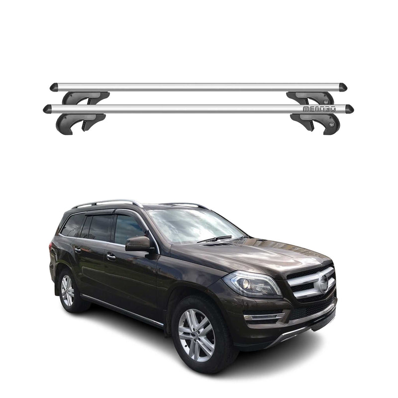 Menabo Dachträger für Mercedes GL Klasse X166 2012-2019 90kg Alu Silber 2x